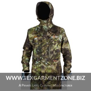 Mens Waterproof Camouflage Polyester Hunting Hoody Jacket