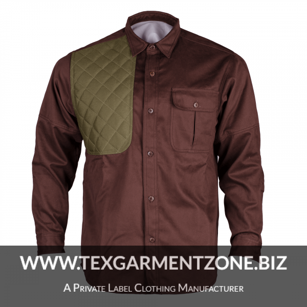 Mens Classic MAX II Long Sleeve Hunting Shirt Front 1 - Mens Hunting Twill Shirt