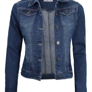 Women's Autumn Winter Indigo Blue Jeans Jacket