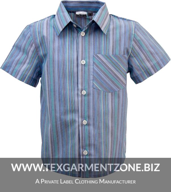 dress shirt PNG8090 compressed - Man Short Sleeve Casual Yarn Dyed Shirt