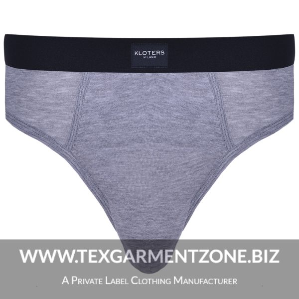 heather grey Mens underwear brief cotton spandex compressed - Mens Underwear Brief Heather Grey