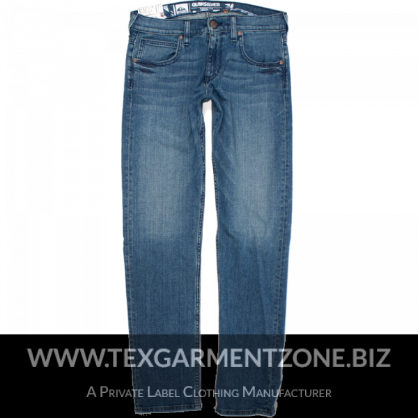 jeans PNG5745 - Mens Dark Wash Flat Leg Cut Indigo Blue Jeans Pant