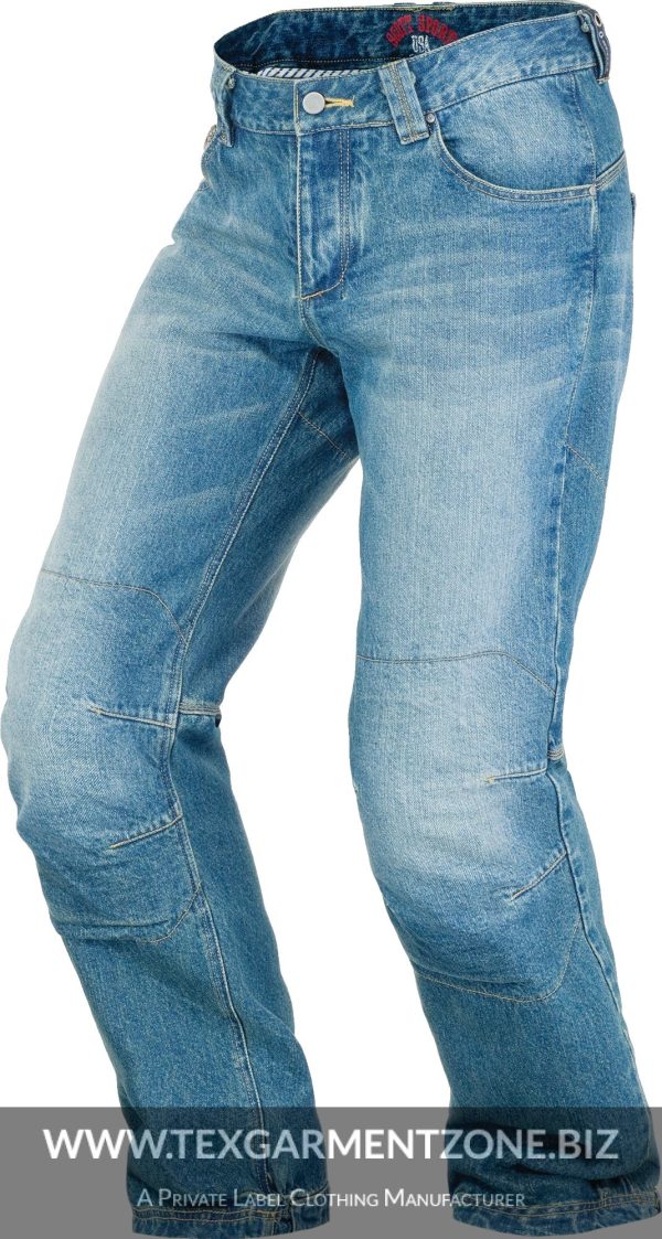 Mens Medium Washed Indigo Denim Pant