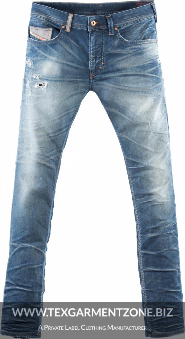 jeans PNG5767 600x1097 - Mens Slim Fit Indigo Blue Abrasion Washed Jeans Pant