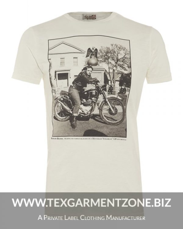 matchless mens t shirt white vintage motorcycle photography marlon brando tee p24835 52458 zoom - Men's Round Neck T-shirt Water Color Print