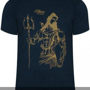 shiva navy round neck t shirt 300x300 - Men's Round Neck T-shirt Water Color Print