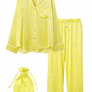 silk ladies pajama sleepwear lingerie printed women 300x300 - Ladies Soft Silk Nightwear Lingerie Cardigan Pajama Sets