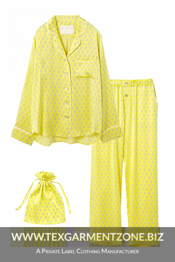 silk ladies pajama sleepwear lingerie printed women 600x900 - Ladies Soft Silk Nightwear Lingerie Cardigan Pajama Sets