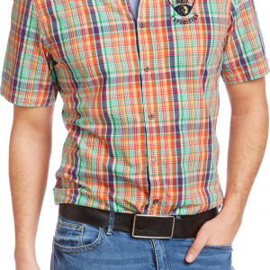 woven shirt 300x300 - Man Short Sleeve Casual Yarn Dyed Shirt