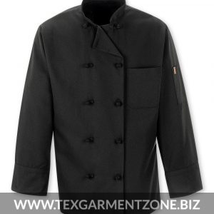 10 knot long sleeve 300x300 - Executive 10 Knot Long Sleeve Black Chef Coat