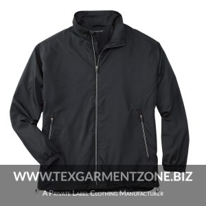 Men's Polyester Softshell Bomber Black Jacket