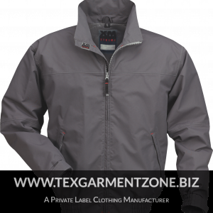 Men's Mesh Lined Black Nylon Waterproof Jacket