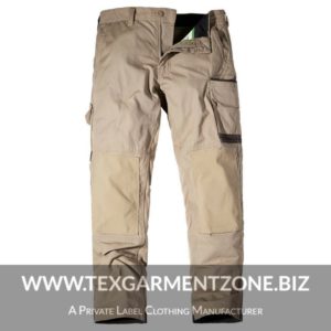 FXD workwear WP 1 work pants front khaki 300x300 - Men's Light Weight Knee Guard Utility Pocket Work Pant