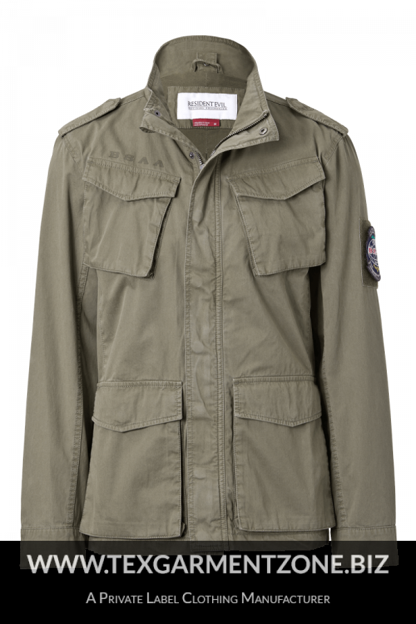 Men Military Cotton two pocekt jacket factory - Men's Cotton Twill Four Pocket Military Jacket Blazer