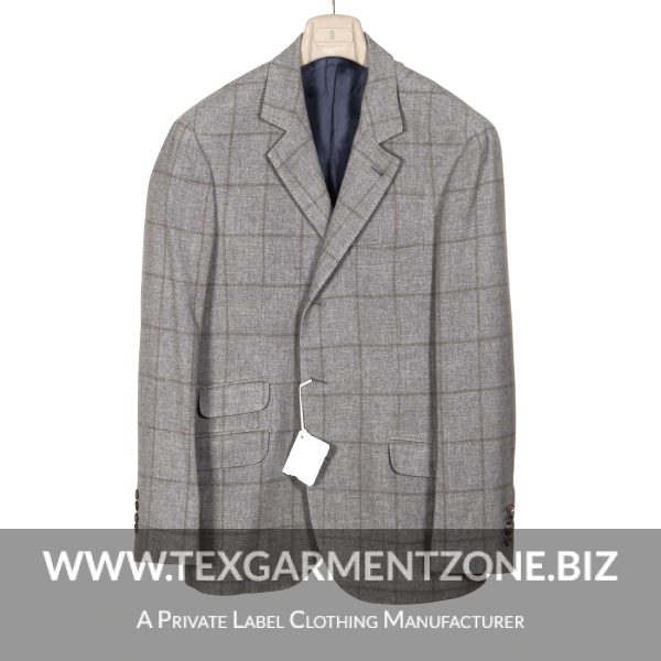 Mens Jacket polyester wool formal winter blazer coat compressed - Men's Formal Poly Wool Tweed Check Coat Blazer