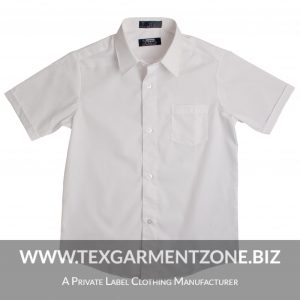 White French SS Husky Poplin shirt 300x300 - Boys School Uniform TC White Short Sleeve Shirt