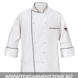 chef coats 300x300 - Executive 12 Knot 3/4 Sleeve Factory Chef Coat