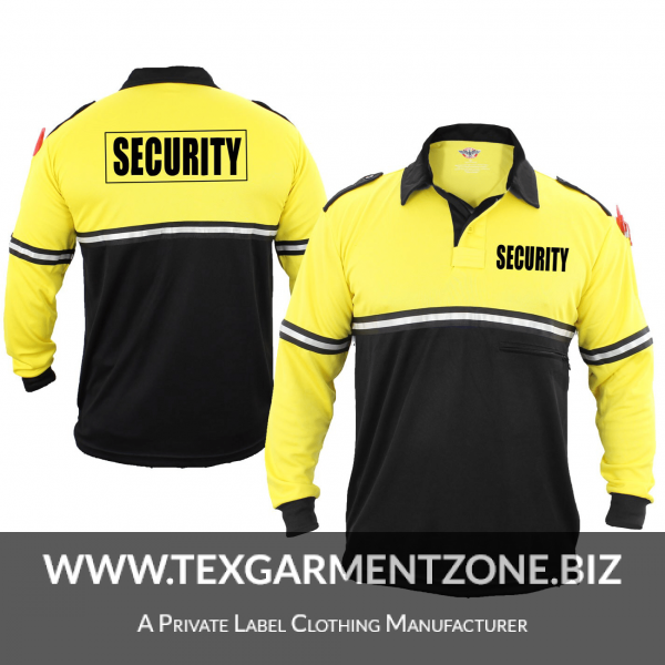 security guard uniform shirts Two Tone Polo Shirt