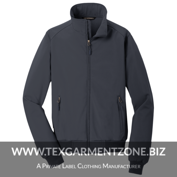 softshell jacket bomber 600x600 - Men's Polyester Softshell Bomber Black Jacket
