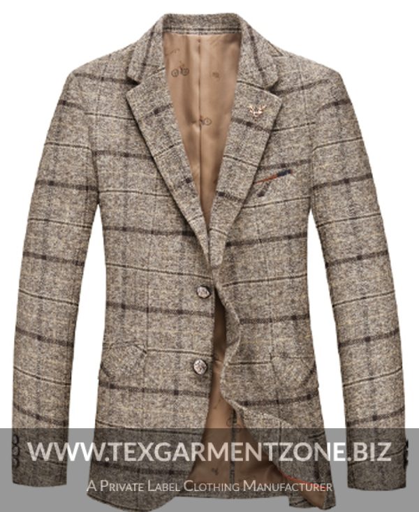 velvet autumn Winter Slim Plaid mens Blazer compressed - Men's Winter Cotton Velvet Slim Fit Blazer