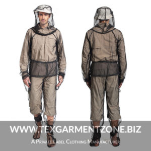 Mosquito Net or Mesh Jacket/Bug Jacket with head net,insect net body suits manufacturers Bangladesh cheap