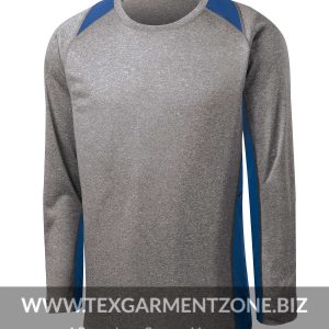Men Raglan Long Sleeves Sports Elastane Interlock T-shirt